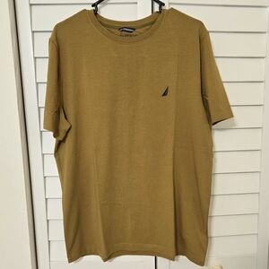 Nautica Men's Performance Tee T-Shirt Brown Color Size L